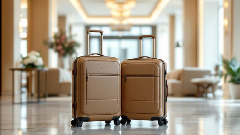couples stylish travel luggage