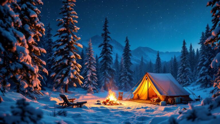 cozy winter camping tents