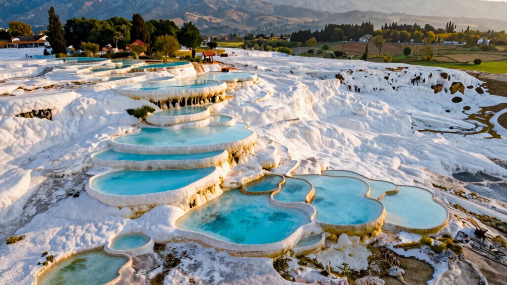 aerial pamukkale travertine photography blend