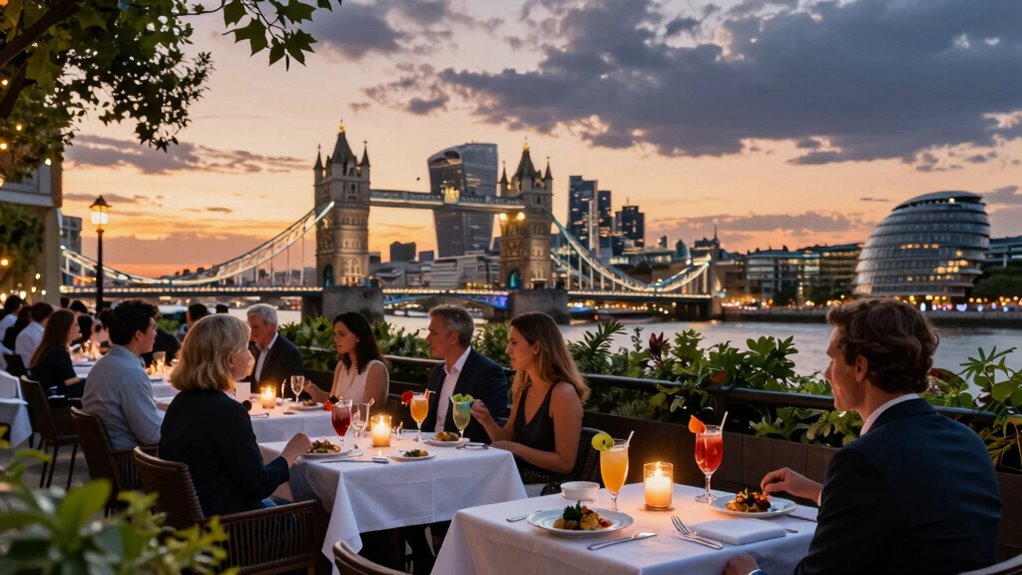 al fresco riverside summer cocktails