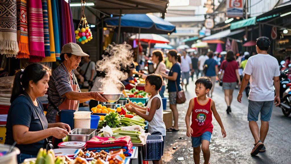 authentic bangkok street moments emerge