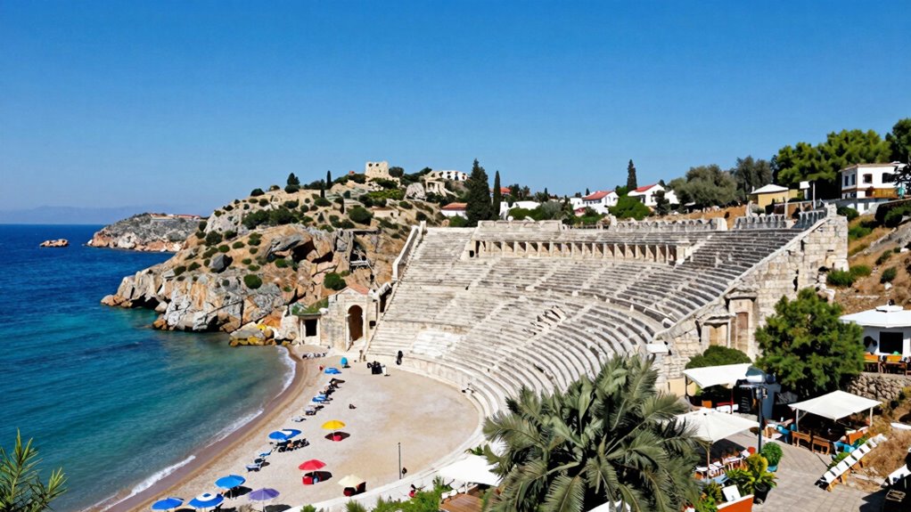 bodrum amphitheater ancient panoramic views