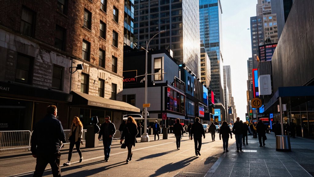 dynamic light shifting city shadows