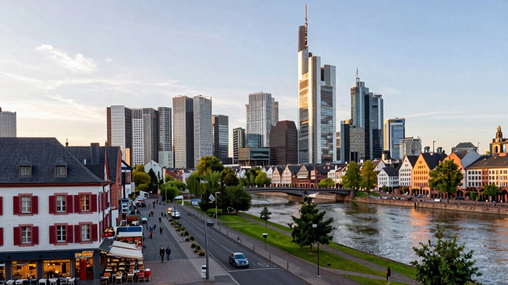 frankfurt historic core river views