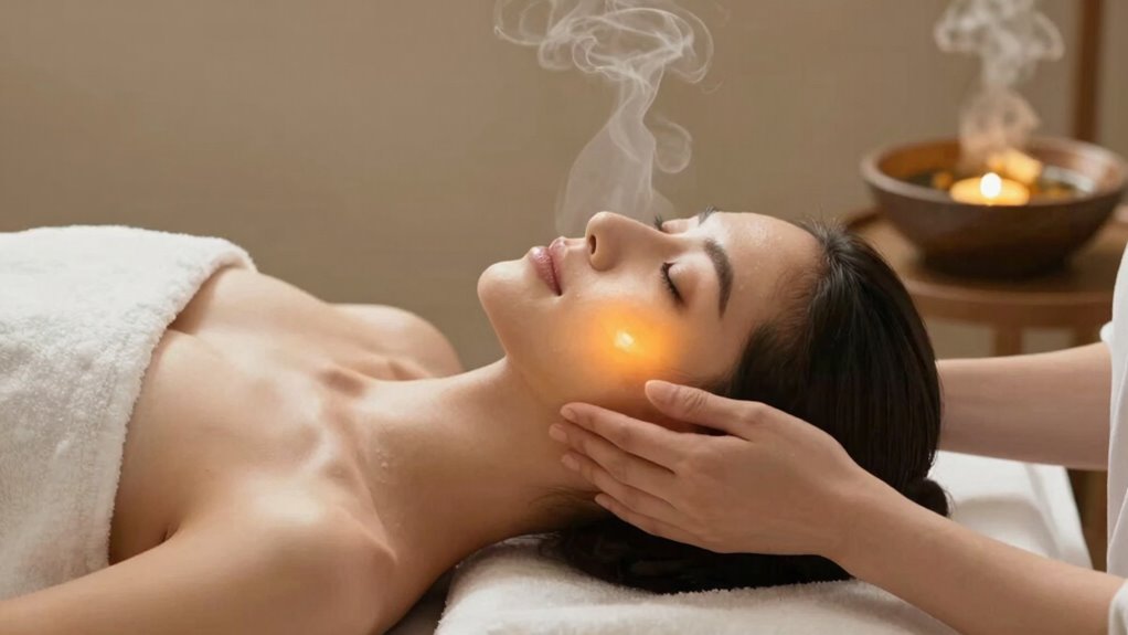 gentle light therapy facial massage