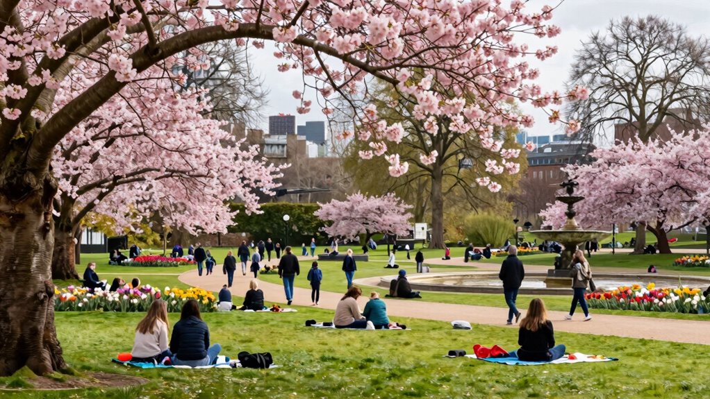 greenwich cherry blossoms st james s daffodils
