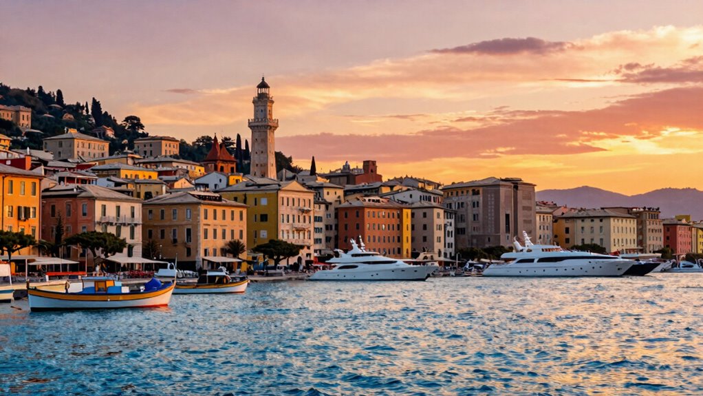 historic genoa palaces ports views