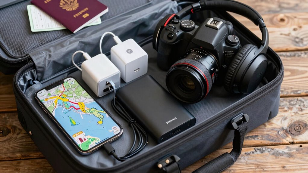 italy trip electronics adapters backups offline maps