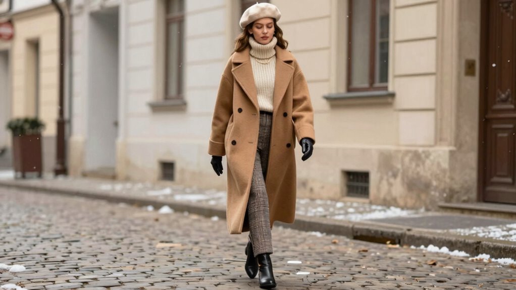 leopard coat with knee high boots