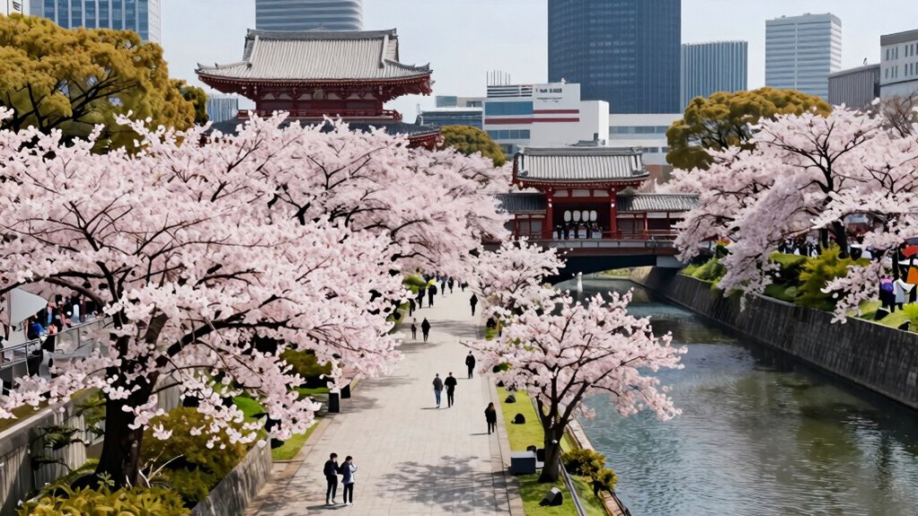 meguro river sakura tunnels reveallo