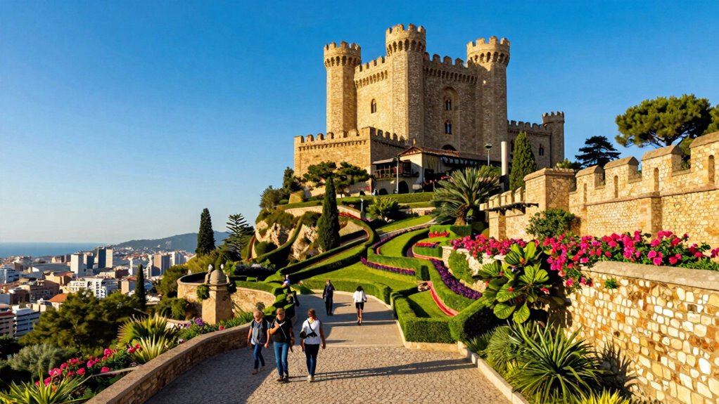 panoramic montju c castle views and gardens
