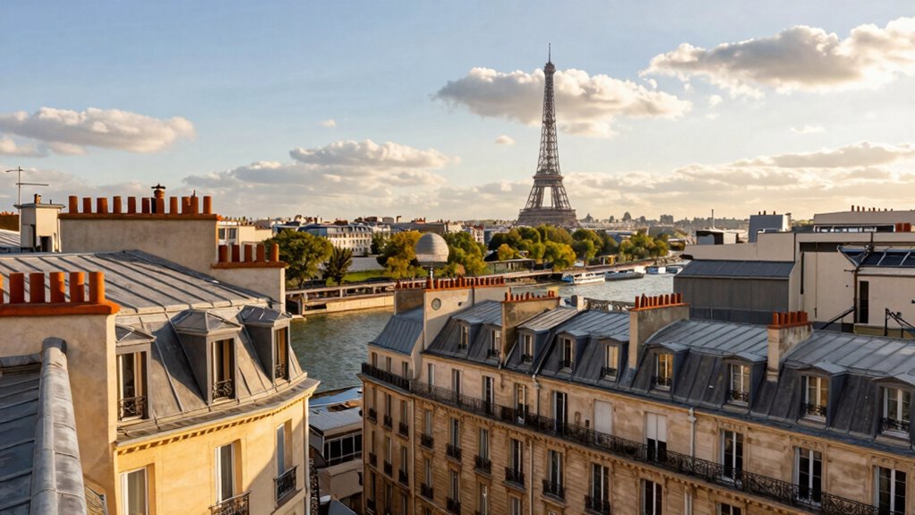 paris rooftops shimmering zinc landmark views