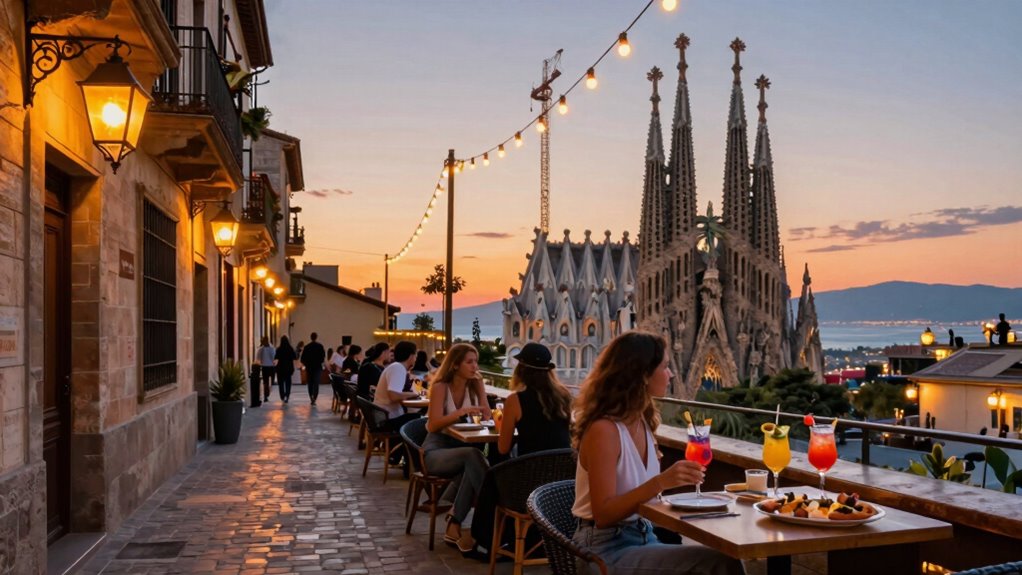 relaxed to lively barcelona nightlife