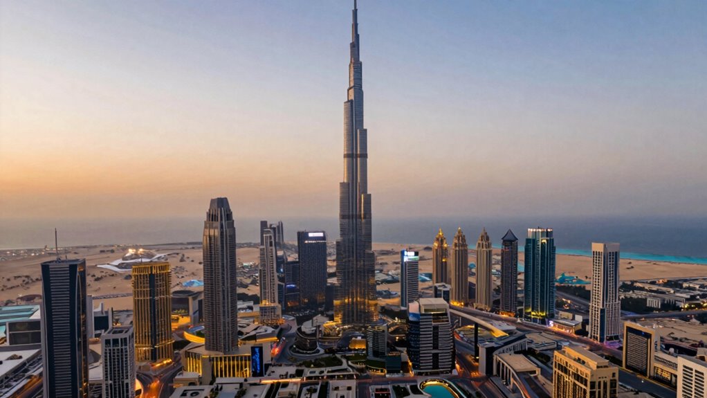 rooftop views of dubai skyline
