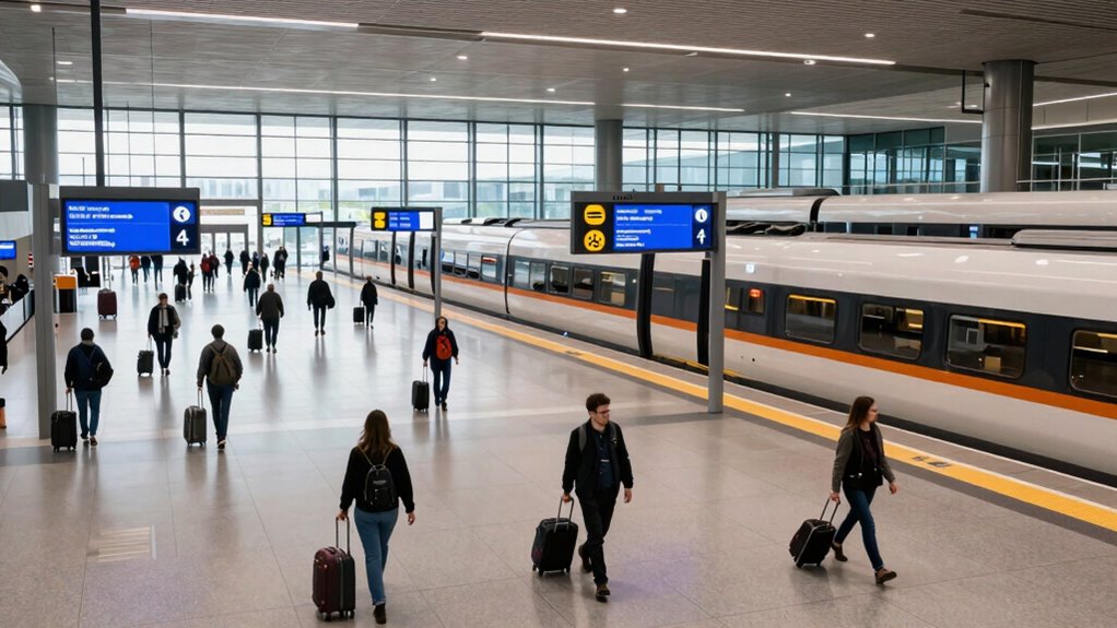 schiphol flight to train seamless transfer