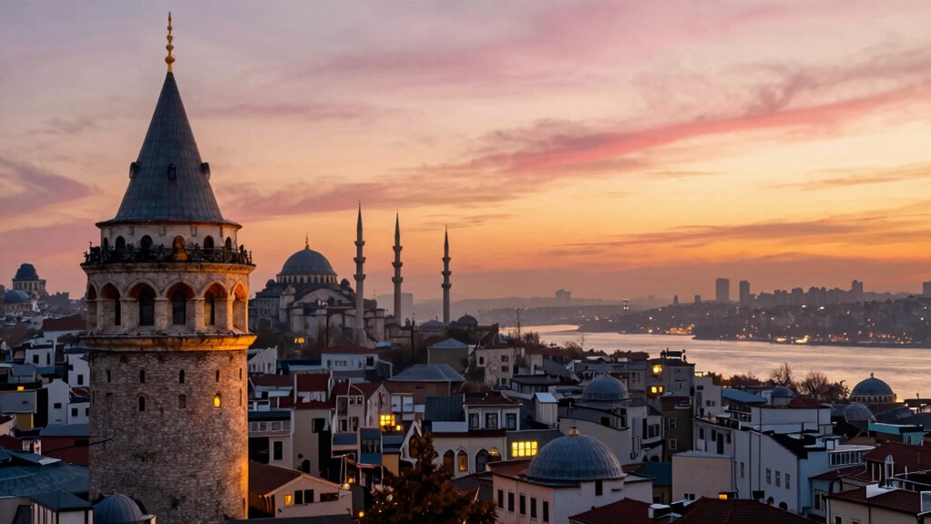sunrise hues from galata tower vicinity
