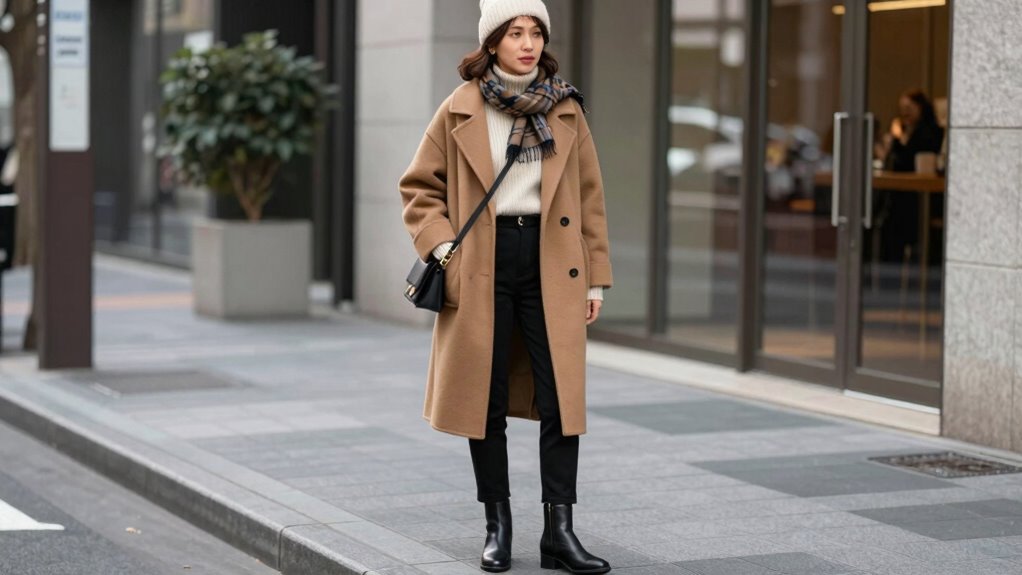 tokyo winter layering practical style