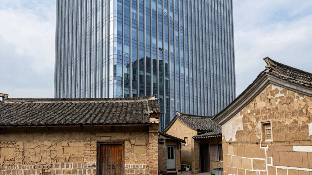 urban rural architectural contrast photography