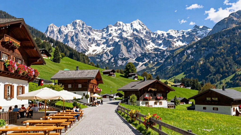 bavarian alps villages peaks castles