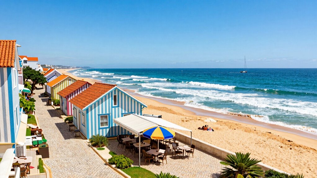coastal boardwalks striped palheiros views