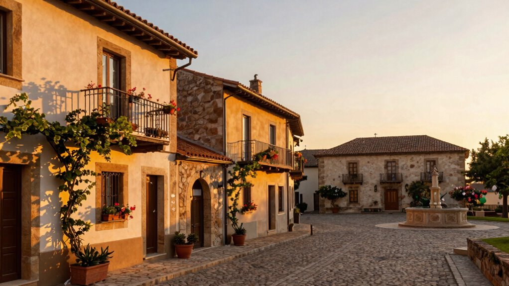 golden hour amber village glow
