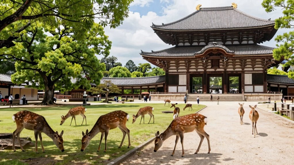 great buddha hall guardian gates nara shrine