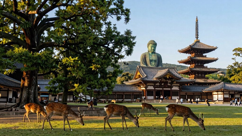 great buddha hall nandaimon gate kofuku ji pagoda