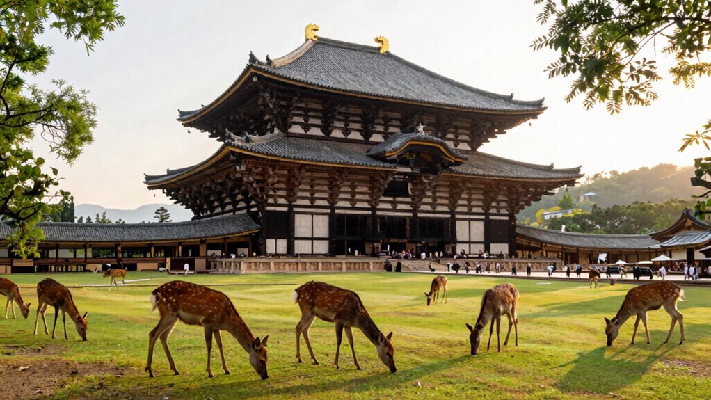 nara morning sights deer train