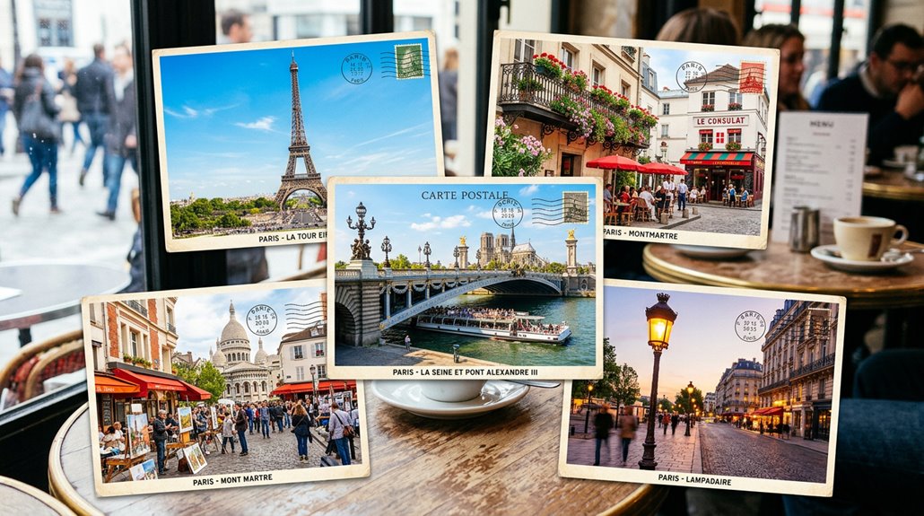 paris postcard ideas captions spots designs