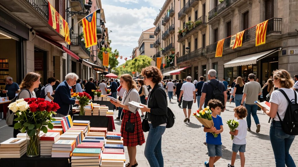 sant jordi book stalls open doors