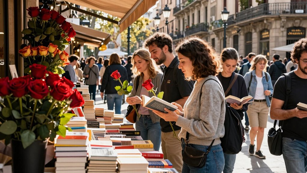 sant jordi books roses catalonia