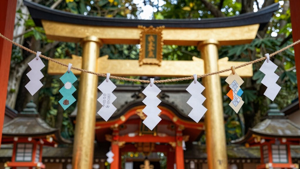 torii gates guardians purifying ropes