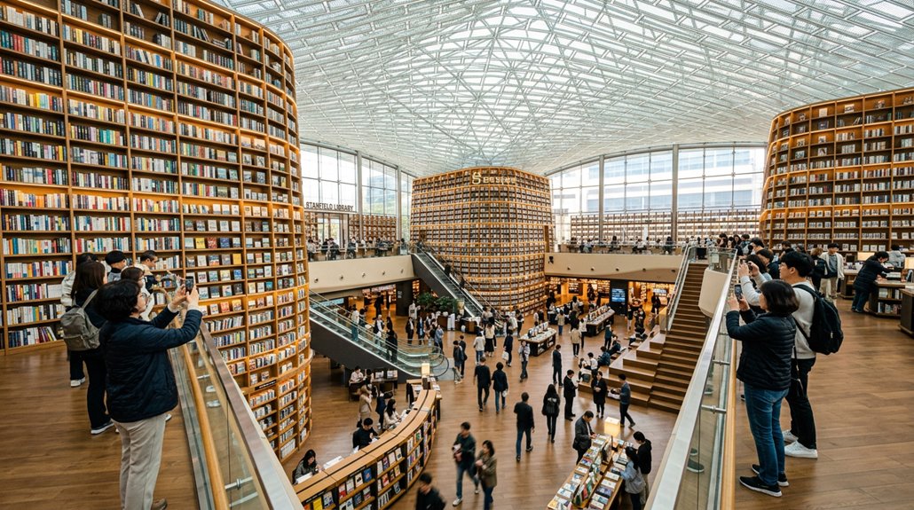 visit starfield library timing photos crowds